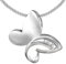 CLEVER SCHMUCK Damen Halskette Anhänger Schmetterling 22 x 18 mm 3 Zirkonia & Kette Panzer 45 cm lang 925 Sterling Silber 925 im Schmucketui