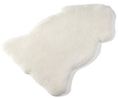 Baby Lammfell Naturfell Exclusiv weiss geschoren/pflanzlich gegerbt / 100% Merino Lammfell/kuscheliges Baby-Fell/für Kinderwagen Krabbelmatte oder Babyteppich/Made in Germany