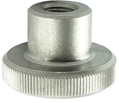 Eisenwaren2000 | M4 Rändelmuttern hohe Form (5 Stück) - Rändel-Mutter DIN 466 - Edelstahl A1 1.4305 - rostfrei