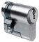 EVVA EPS Halbzylinder mit 3 Schlüssel + Sicherungskarte, einzelschließend oder gleichschließend, Schließanlage, Zylinderschloss als Halbzylinder, Länge A:52 mm