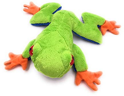 Onwomania Plüschtier Kuscheltier Stoff Tier Frosch giftgrün Lurch 18 cm
