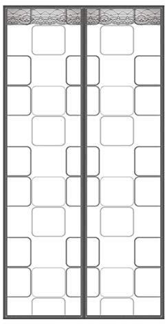 Liveinu Wärmeschutzvorhang Magnet Thermo Türvorhang Fliegengitter Panel-Isolierung Thermovorhang Wasserdicht Winddicht Klimaanlage Fliegenvorhang für Balkontür Wohnzimmer 120x230cm Style 1