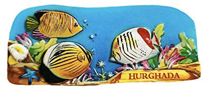 Hurghada Ägypten 3D-Kühlschrankmagnet, Harz, Reise-Souvenirs, handgefertigt, Dekoration für Zuhause und Küche, Hurghada, Kühlschrankmagnet, Sammlung, Geschenk
