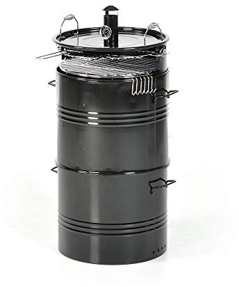 Q.BO - BARBECUE BARREL A CARBONELLA CON AFFUMICATOIO 3IN1
