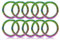 O - Ring aus Stahl 25mm, 10er Set, DIY Hunde-Leine/Hunde-Halsband, nichtrostend, Ideal mit Paracord 550, geschweißt, Farbe: Regenbogen/Rainbow