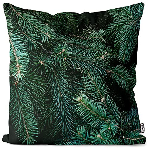 VOID Wald Winter Tannenbaum Kissenbezug Kissenhülle Sofakissen Kissen Deko Weihnachten Winter Weihnachtsdeko, Kissen Größe:50 x 50 cm