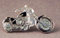 Chopper Motorrad-Emaille-Anstecker, Metall, Schwarz