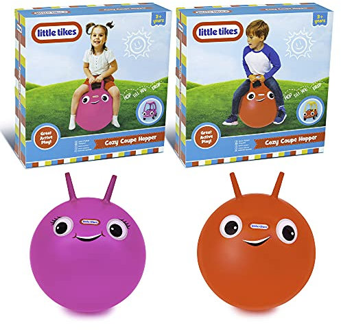 little tikes Cozy Coupe Hopper – 50cm Wide Assorted Space Hopper in Colours Red and Pink – Outdoor Toys for Children 3+ - Kids Outdoor Toys Pogo Sticks & Hoppers