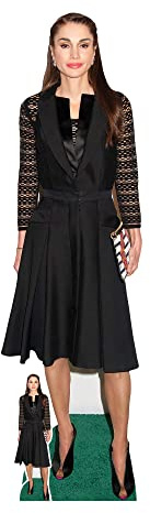 Star Cutouts SC1693 Queen Rania of Jordan Lifesize Cardboard Cutout – Royal Family Display, Event Decoration & Collector Gift