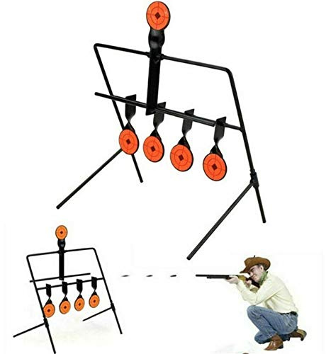 Zielscheibe zum Zurücksetzen, selbstrückstellend, schwingend, für Luftpistole, Gewehr und Pistole, für drinnen und draußen, Schießübungen