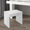 ECD Germany Schminktisch Hocker, Weiß, 40x36x41 cm, edle und Elegante Optik, hoher Sitzkomfort, robust, vielseitig einsetzbar, Moderner Schminkhocker Hocker, Sitzhocker aus Holz, Schminkbank Sitzbank
