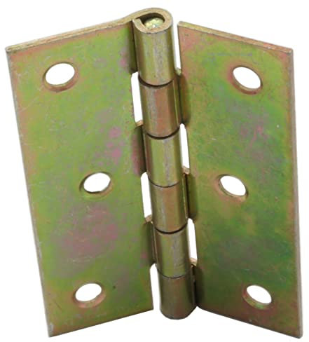 BRESKO 10 Stück Möbelscharniere Scharniere Kistenband Türscharniere Türband Beschlag Einbohrband Aufschraubband verzinkt (80x56x1,5 mm)