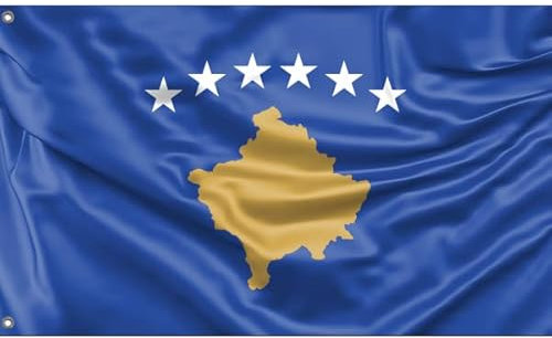 Bandiera del Kosovo | Stampa dal design unico | Made in EU (90x150 cm)