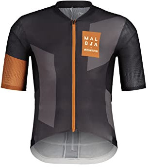 Maloja M Paulm. Gravel Race 1/2 Trikot Schwarz - Schnelltrocknendes sportives Herren Gravel Bike Trikot, Größe M - Farbe