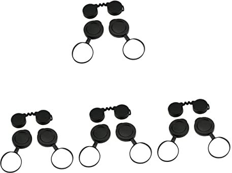 Milisten 4sets Binocular Case Objective Lens Caps Rubber Protection Cover Binoculars Easy to Use