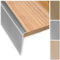casa pura Treppenkantenprofil 18 Stück Set 90cm in F-Form aus Aluminium für Laminat | Safety | Silber | Vorgebohrte Kantenleiste 53mm Höhe mit einer Einfasshöhe von 7-8mm
