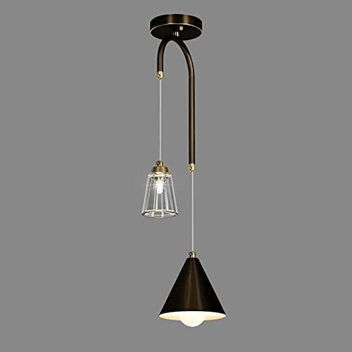 Modern Crystal Brass Ceiling Pendant Light Double Head Ceiling Pendant Light Fitting, Metal Ceiling Fitting Lights Chandelier Fixtures Pendant Light Lighting Pure Copper Lighting Made in China
