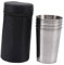 HOMSFOU 1 juego de copas de vino apilables, vasos de café de cristal con tapa, vaso de vino con tapa de acero inoxidable, vasos de cerveza, vasos pequeños de metal, vasos de camping