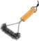 Flintronic Brosse Nettoyage Barbecue, Brosse Barbecue Manche en Bois, Brosses pour Barbecue en Acier Inoxydable résistant pour Nettoyer Rapidement Tous Les Grils