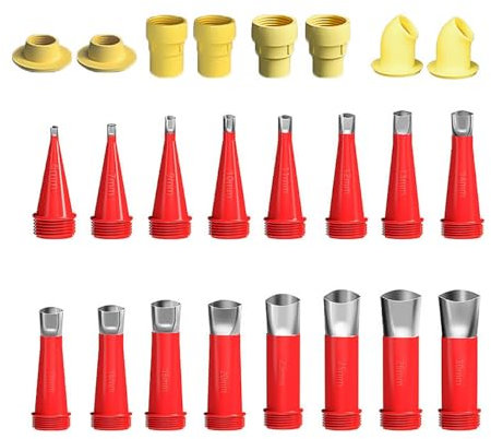 POFET Edelstahl-Dichtungsdüsen-Kartuschenpistolen-Set für Fenster, Wand, Risse, Küche, Badezimmer