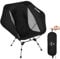 ATEPA Campingstuhl Faltbar Ultraleicht, Camping Stuhl Höhenverstellbar Kleines Packmaß, Klappstuhl Camping 150 kg Campingstühle Klappbar mit Tragetasche für Outdoor Wandern Angeln, Schwarz