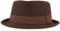 Breiter Rollbarer Filzhut Diamond Wollhut Wasserabweisend Pork Pie Hut knautschbar Dunkelbraun L
