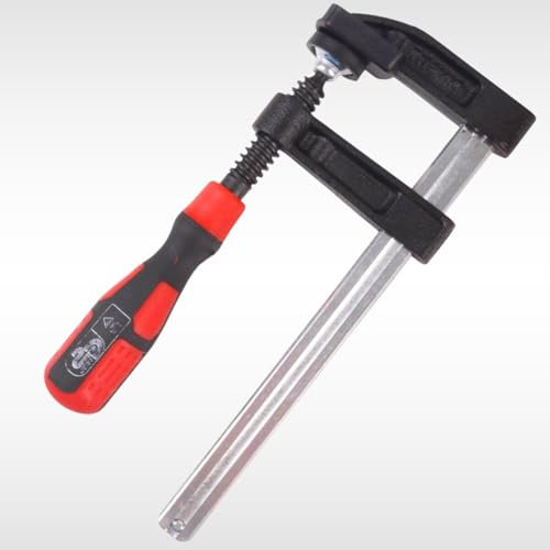 Dunnet Tools F-clamp Soft Grip Handle DIY Hand Tools Clamps for Woodwork Hand Grip Carpenters Tools Clamps Quick Grip Wood Clamps DIY Professional (4, 150mm / 6 F Clamp)