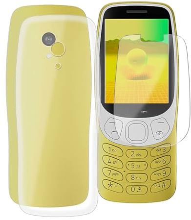WXPPJ Hülle für Nokia 3210 2024 (2.40) Handyhülle, Transparent Silikon Cover Weiche TPU Case Stoßfeste Kratzfeste Schutzhülle + 9H Härte Glas Schutzfolie für Nokia 3210 2024 - Glasklar