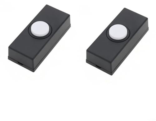 2 Pcs Replacement Wired Doorbell Button, Door Bell Push, Door Bell Chime Bell Push Press Button, Mini Exit Switch