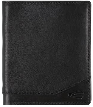 camel active Herren Geldbörse aus echtem Leder Schwarz, Menswear-S