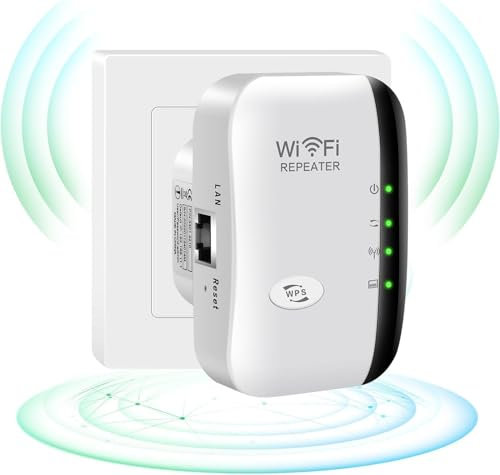 WiFi Extender,WiFi Booster, WiFi Extenders Signal Booster for Home Up to 5000 sq.ft and 45 Devices, Internet Booster with Ethernet Port, Quick Setup, Home Wireless Signal Booster