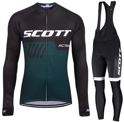 Petorenk Abbigliamento Ciclismo Uomo Invernale Completo Abbigliamento Ciclismo Bici Pile Maglia Tuta Bicicletta +Pantaloni Imbottiti Con 3D Gel pad Traspirante
