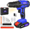 21V Cordless Drill,Handheld Screwdriver Drill Set with 25+1 Torque Setting,1.5AH Li-ion Battery&Fast Charger,2-Gear Combi Drill,Safety Lock 3/8 Chuck Cordless Drill Driver Kit with Carrying Case