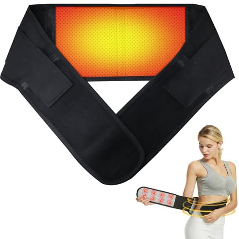 UZSUZZ Heated Back Support Belt, Self Heating Waist Brace Lumbar Support Belt for Men & Women, Adjustable Lower Back Support Belt, Magnetic Therapy Lumbar Support Belt, Ideal for Back Pain Relief