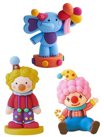 Cabilock 3stücke Mini Clown Figur Garten Dekoration Miniatur Clown Ornament Klown Modell Sandkasten Miniaturen
