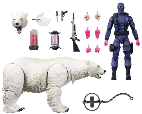 G.I. Joe Classified Series #161, Snake Eyes & Polar Bear, 6-Inch Scale Action Figure and Bear with 15 Accessories Including M.A.S.S. Device Catalytic Element