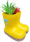 Boots Planter, Creative Rain Boot Flower Pot Resin Boot Vase Plant Pot Table Centerpiece Ornament For Home Garden Balcony Decor, 10.8x10.5x9.8cm