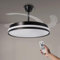 M mimotec - Ventilador de Techo con luz Led Black Cami, Mando a Distancia, Motor DC, 6 velocidades, Silencioso, Aspas retráctiles, función verano-invierno, temporizador, CCT