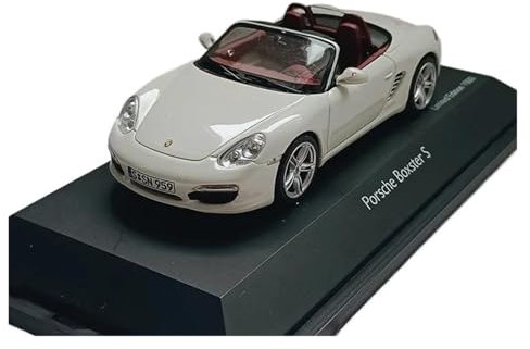 Mini Auto Spielzeug 1:43 Für Porsche Boxster S Legierung Auto Modell Erwachsene Sammlung Display Schlafzimmer Dekoration Spielzeug Wohnkultur(White)