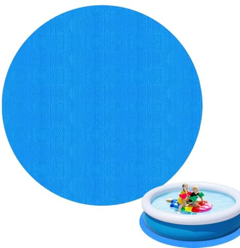 Pool Bodenplane Runde Poolunterlage Swimmingpool Bodenschutzplane | Bodenmatte Anti-Rutsch & UV-Stabil & Reißfest Oberirdische Poolmatte Pannenkratzer 274/335/396/488 Cm