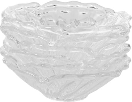 IMIKEYA 6pcs Candle Drip Protection Plate Glass Fluted Drip Catcher for Candles