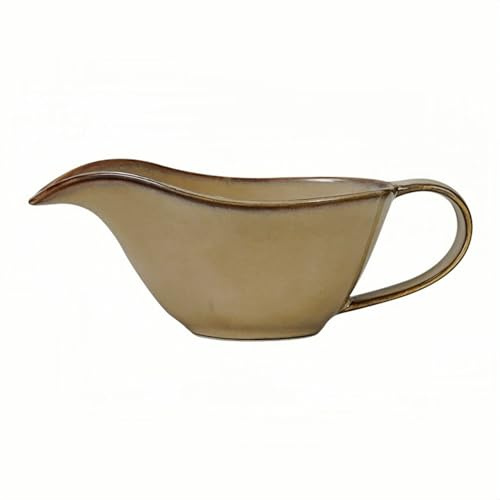 Porzellan Sauciere Sauciere Boot Sirup Glas Sauce Cup Keramik Sauciere Krug Sauce Schüssel Sahnekännchen Krug Keramik Servierschale mit Griff für Soße, Salatdressing, Sahnekännchen, Brühe (dunkles