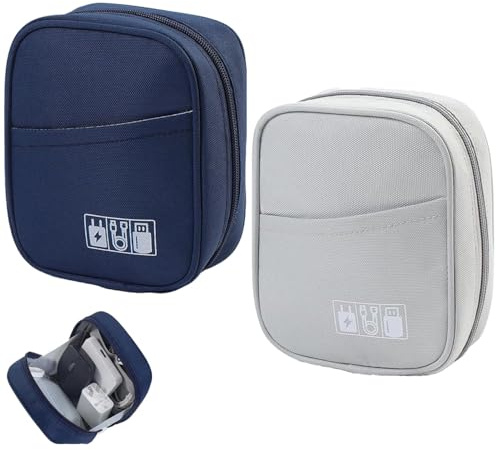 Tniytru 2PCS Tech Pouch, Cable Case and Travel Pouch, Tech Bag and Cable Storage Bag, Travel Tech Pouch and Cable Organiser Bag