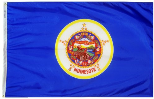 Annin Flagmakers Minnesota Bundesstaatsflagge USA, hergestellt nach offiziellen Bundesstaats-Designspezifikationen, (Modell 142760)