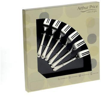 Arthur Price Classic Rattail Set of 6 Pastry Forks