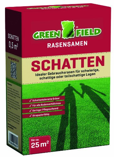 Greenfield 62065 Schattenrasen Rasensamen 0,5 kg für ca. 25 qm