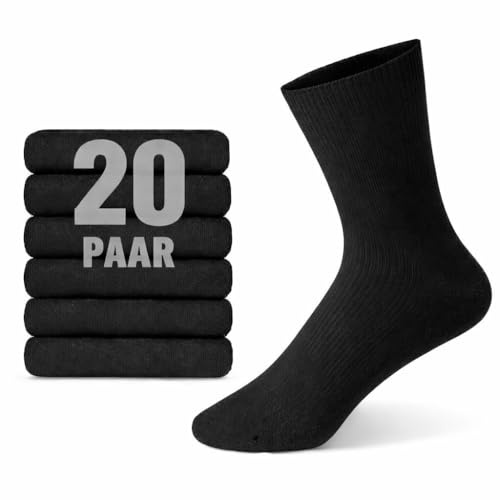 Cocain underwear 10 | 20 | 30 | 50 | 100 Paar schwarze Damen Herren Socken Marken-Socken 100% Baumwolle Gr. 35 bis 50 Baumwollsocken
