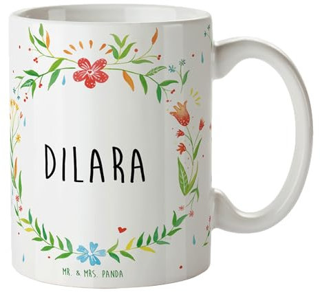 Mr. & Mrs. Panda Tasse Dilara - Geschenk, Keramiktasse, Kaffeebecher, Kaffeetassen, Teebecher, Tasse Motive