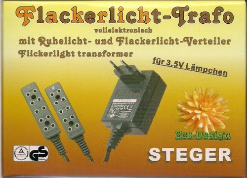 Kahlert Beleuchtungstrafo mit Flackerlicht und Ruhelicht Puppenhaus Krippen Modellbau