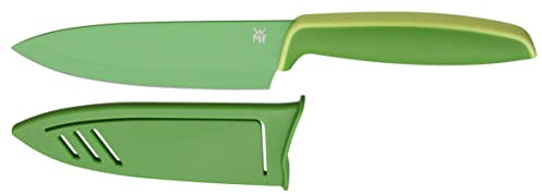 WMF Touch Kochmesser 24 cm, Messer mit Schutzhülle, Spezialklingenstahl antihaftbeschichtet, scharf, Klinge 13 cm, grün